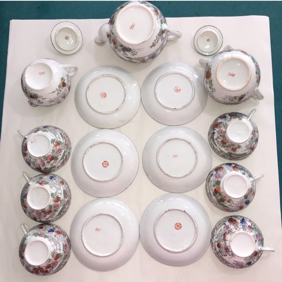 (16) PIECE SET Japanese Porcelain Geisha Girls - Picture 3 of 14